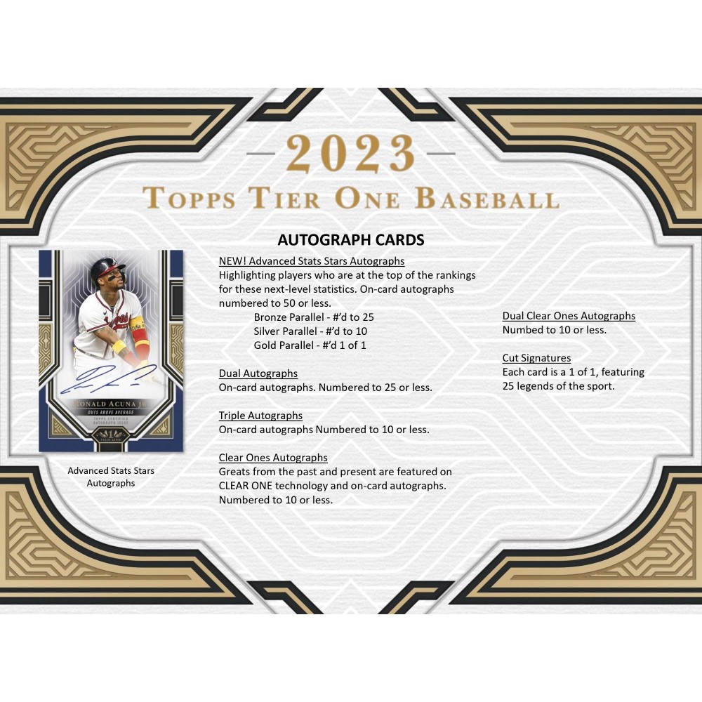 2023 Topps Tier One Baseball Hobby Box | Steel City Collectibles