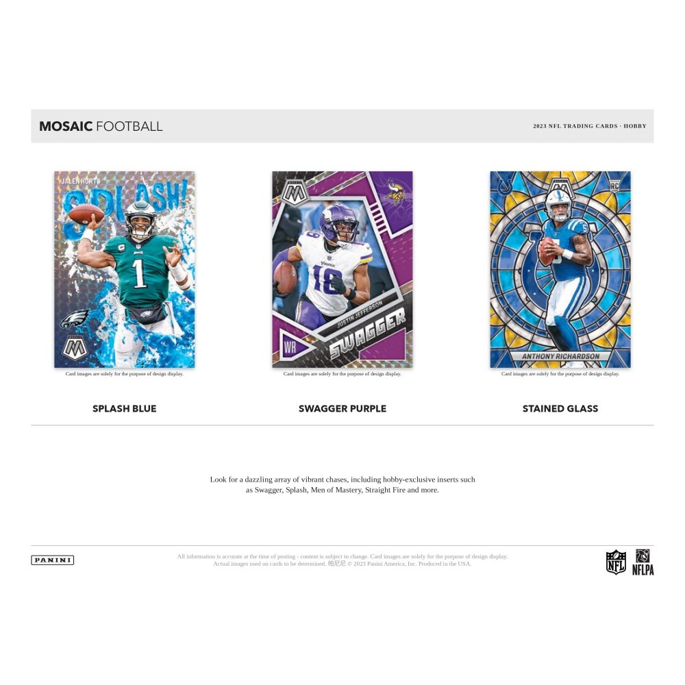 2023 NFL Panini Mosaic Football Trading Card Mega Box