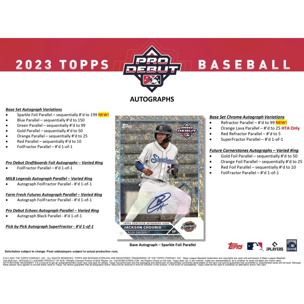 2023 Topps Pro Debut Baseball Hobby Jumbo Box | Steel City