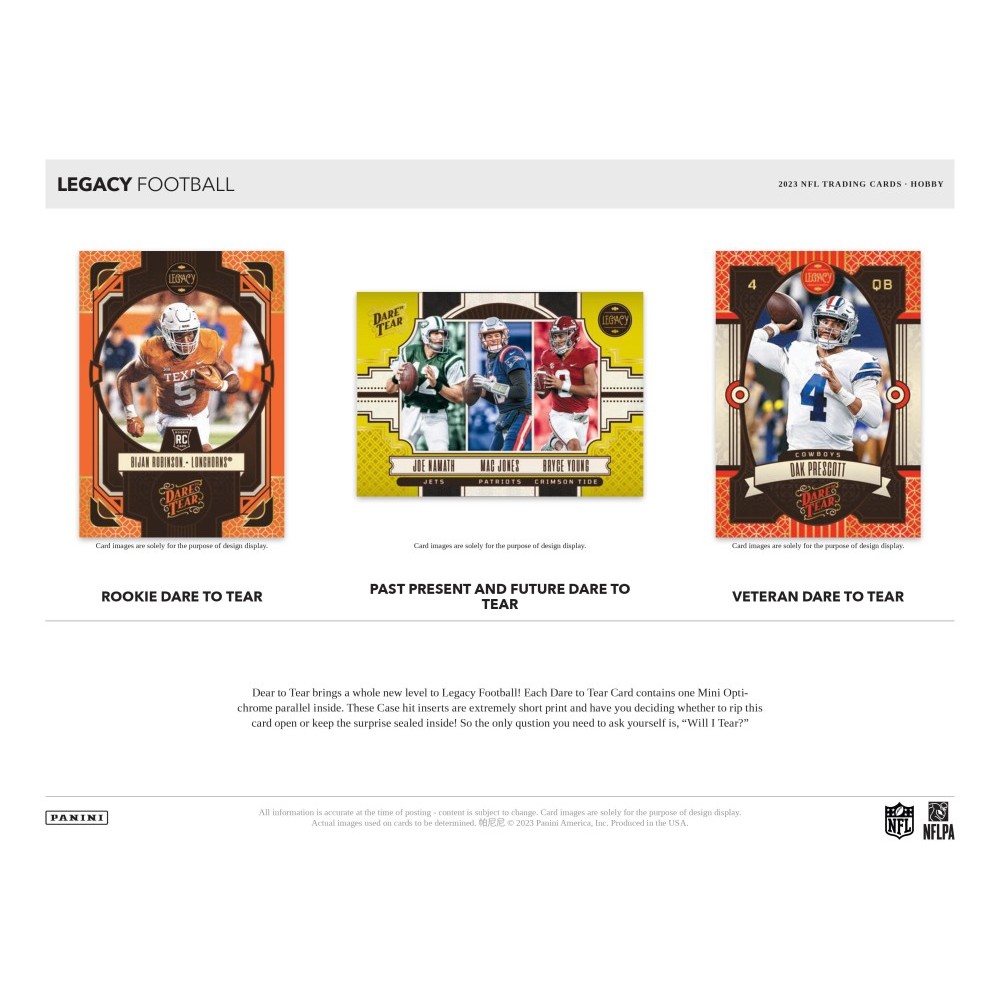 2023 Panini Legacy Football Hobby Box | Steel City Collectibles