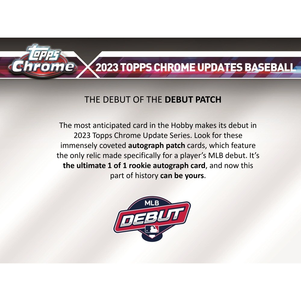 2023 Topps Chrome Update Series Baseball Jumbo Hobby 8-Box Case
