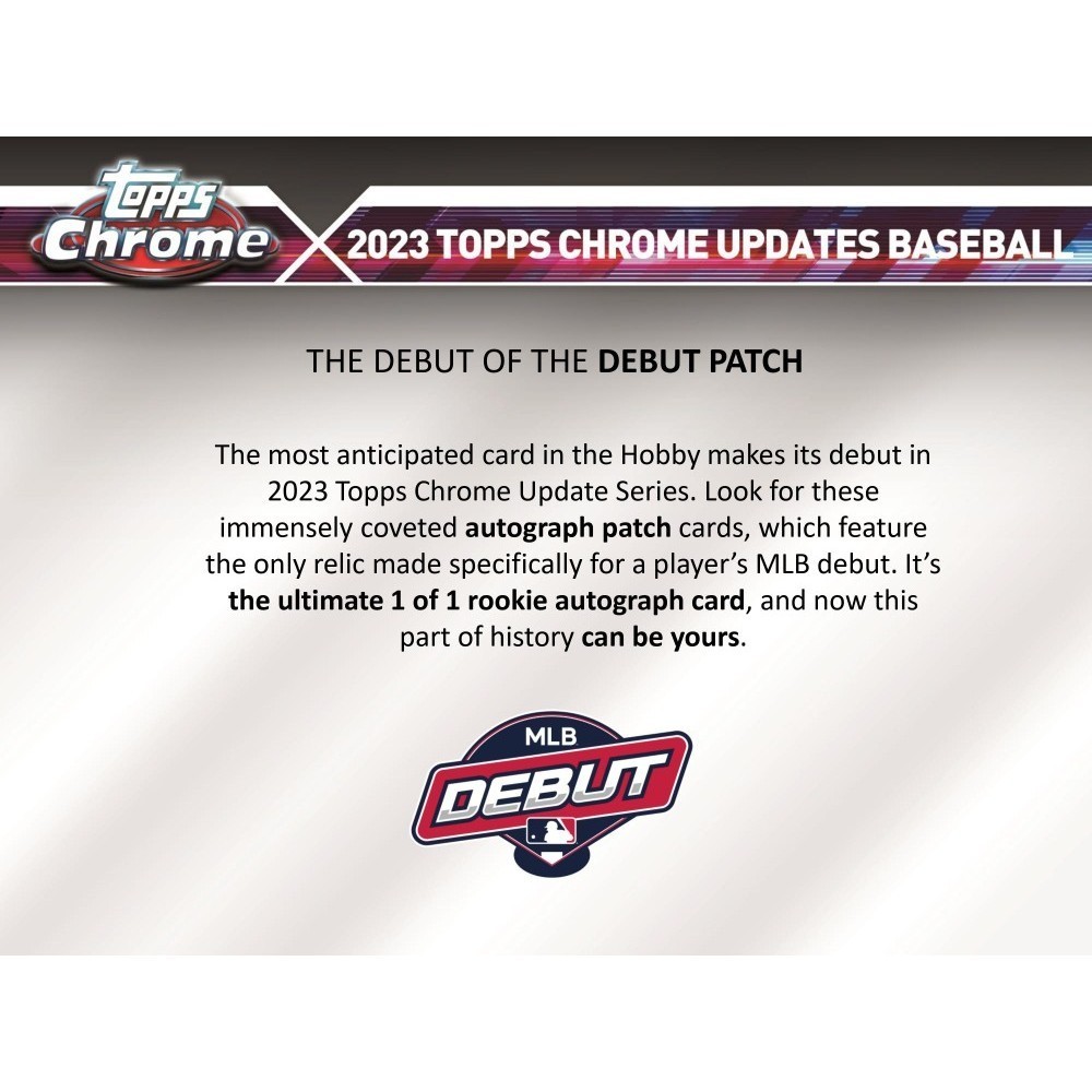 2023 Topps Chrome Update Series Baseball Jumbo Hobby 2-Box Random