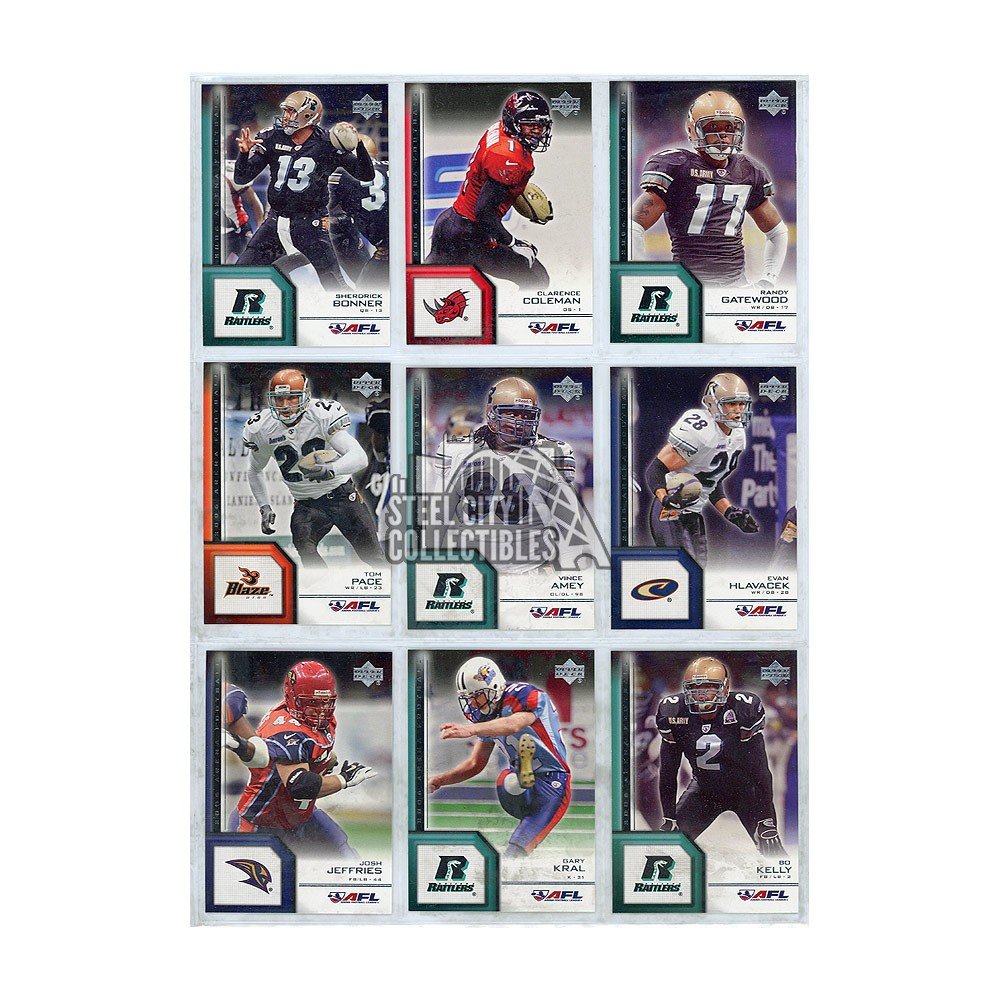 2006 Upper Deck AFL Complete Set 1-190 In Binder with Inserts | Steel ...