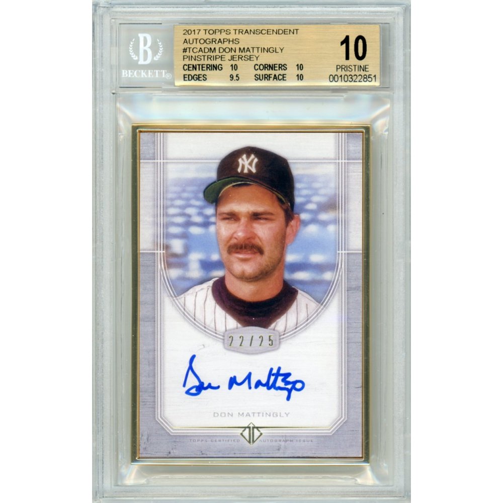 Don Mattingly 2017 Tops Transcendent Framed Autograph 02/25 - BGS 9.5