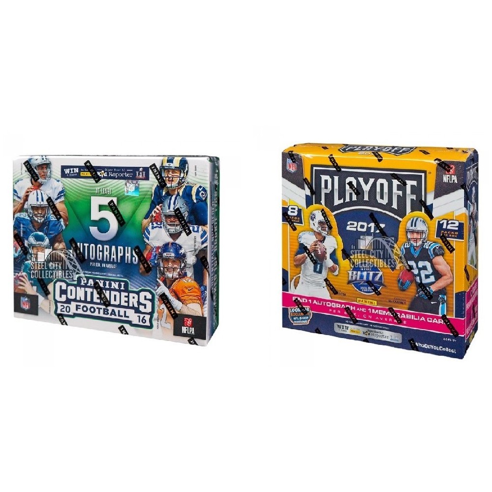 2016 Panini Contenders Hobby & 2017 Panini Playoff Hobby Football 2-Box  Mixer Random Division Group Break #1 - Steve (Goff & Mahomes RC Years!)