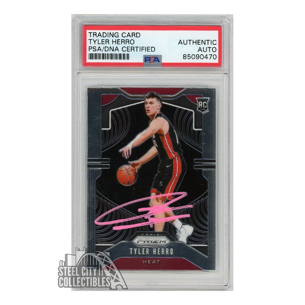 Tyler Herro 2019-20 Panini Prizm Autograph Rookie Card #259 PSA/DNA (Pink)