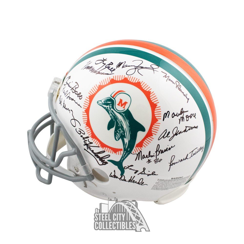 1972 Undefeated Miami Dolphins Team Autographed 16x20 Photo Framed JSA 21  Signed