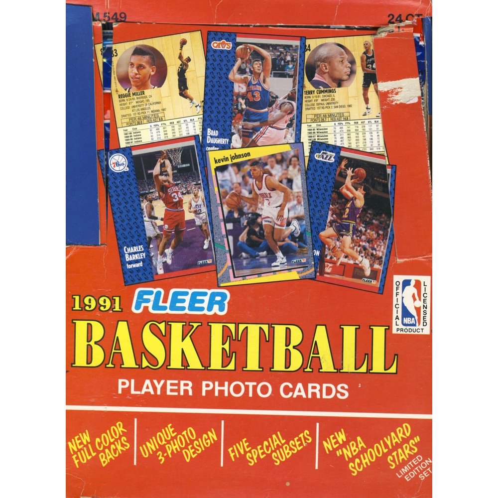 1991-92 Fleer Basketball 24ct Rack Pack Box | Steel City Collectibles