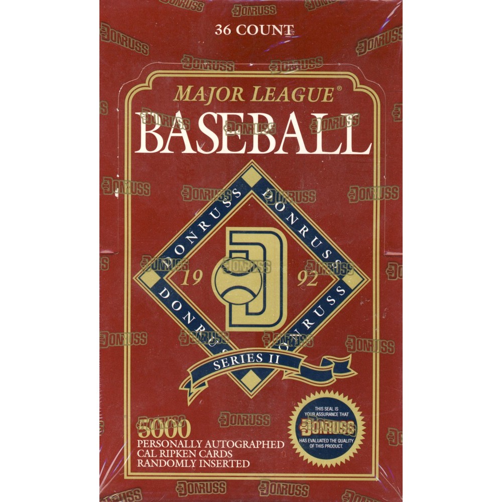 1992 Donruss Baseball Cards Box / 1992 Donruss Baseball Cards Series II