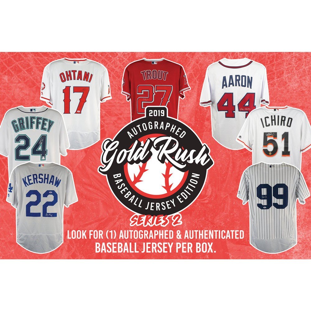 2019 Gold Rush Autographed Baseball Jersey Edition Series 2 6-Box Case