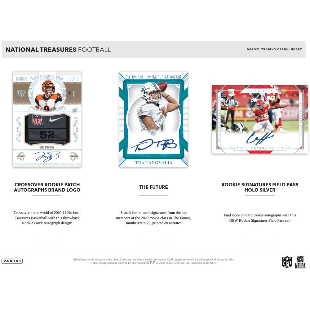 2020 Playoff National Treasures Football - BC Rookie NFL Gear