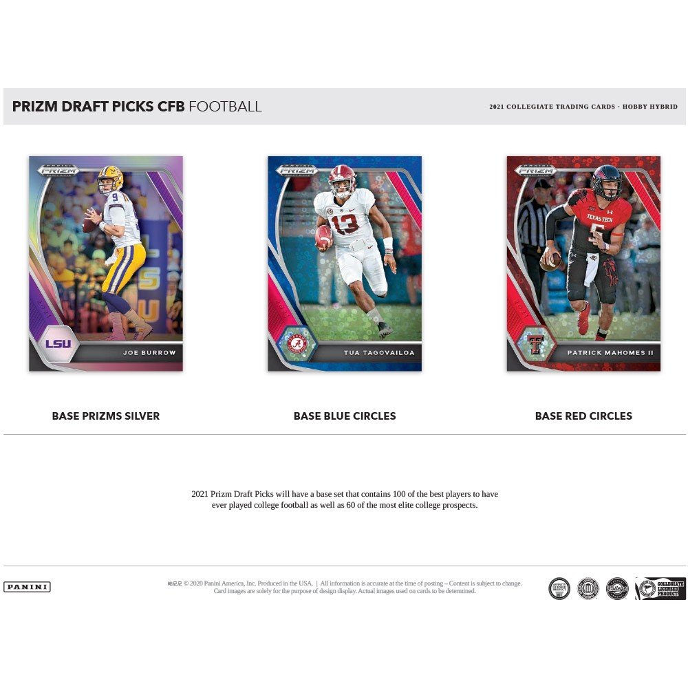 2021 Panini Prizm Draft Picks College Football H2 Hobby Hybrid Box