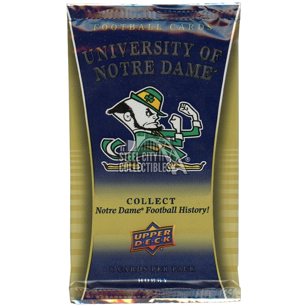 2013 Upper Deck University of Notre Dame Irish Football Hobby Pack ...