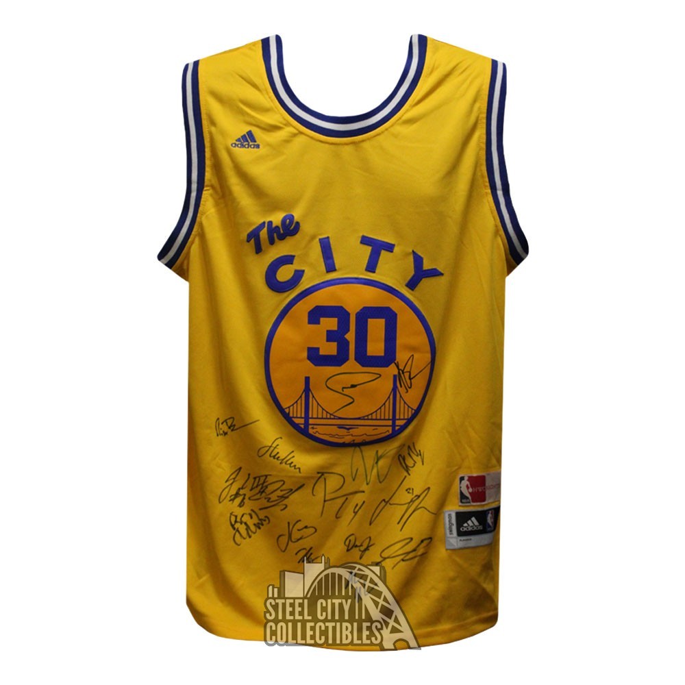 2018-2019 Golden State Warriors Autographed Team Signed Adidas Swingman  Basketball Jersey - PSA/DNA LOA