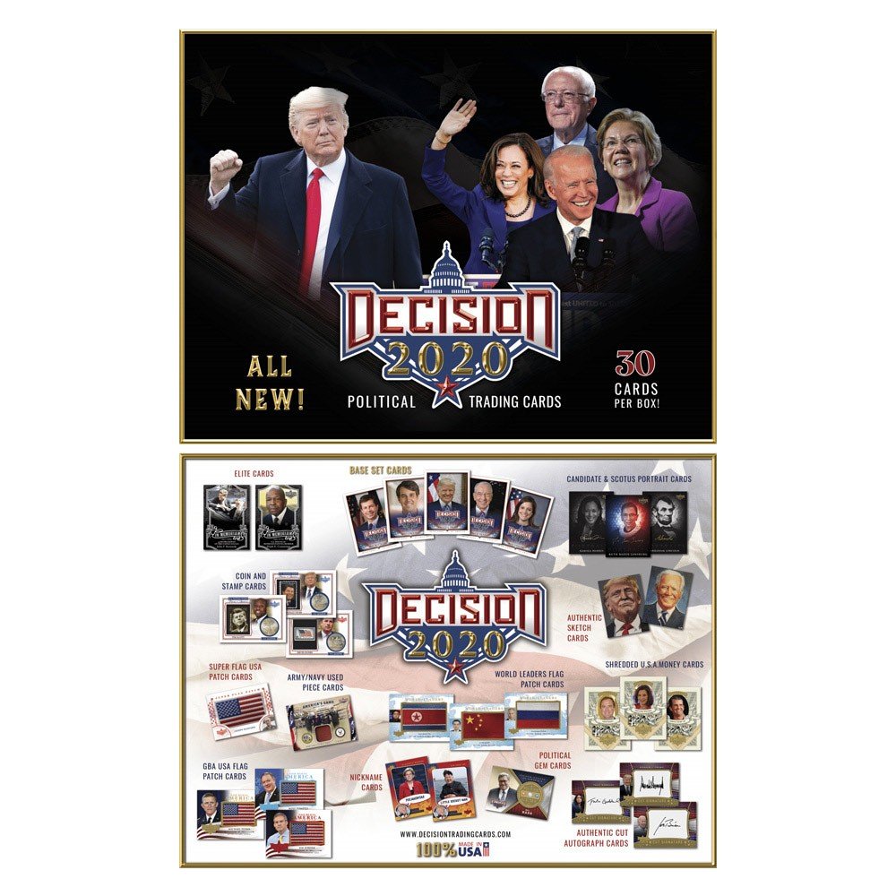 Decision 2020 Political Trading Cards Hobby Box Steel City Collectibles