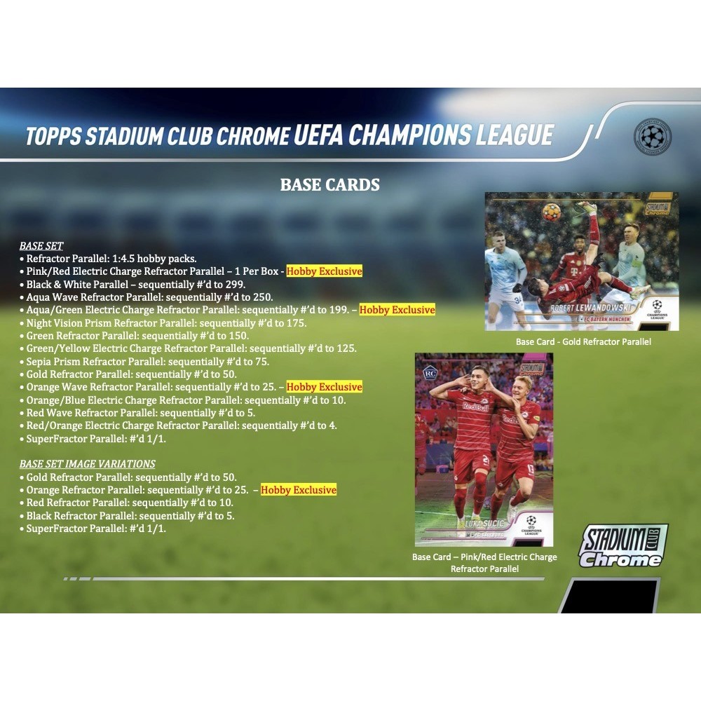 2021-22 Topps UEFA Champions League Stadium Club Chrome Soccer Hobby Box