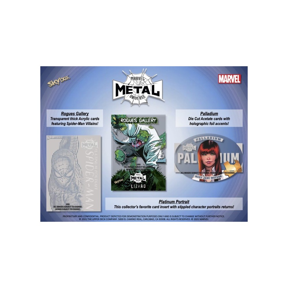 2021 Upper Deck Marvel Metal Universe Spider-Man Hobby 12-Box Case