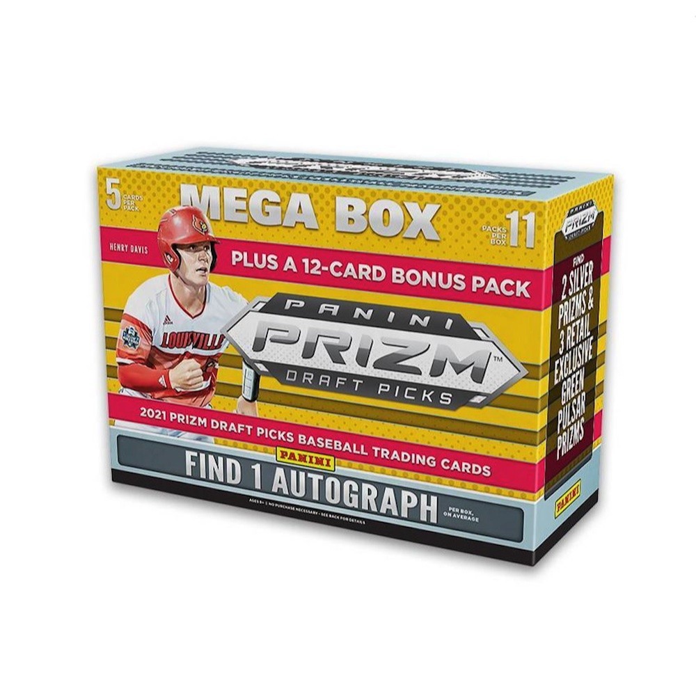 2021 Panini Prizm Draft Picks Baseball 11 Pack Mega Box 12 Card Bonus Pack Steel City 
