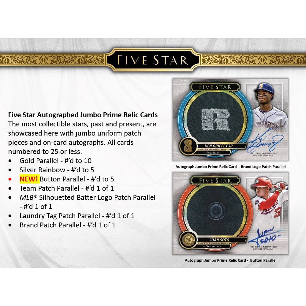 2021 Topps Five Star Baseball Hobby Box | Steel City Collectibles