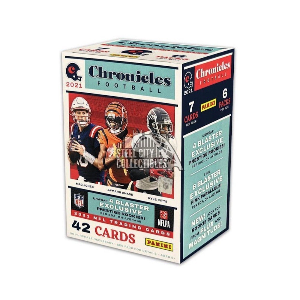 2021 Panini Chronicles Football 6-Pack Blaster 20-Box Case | Steel