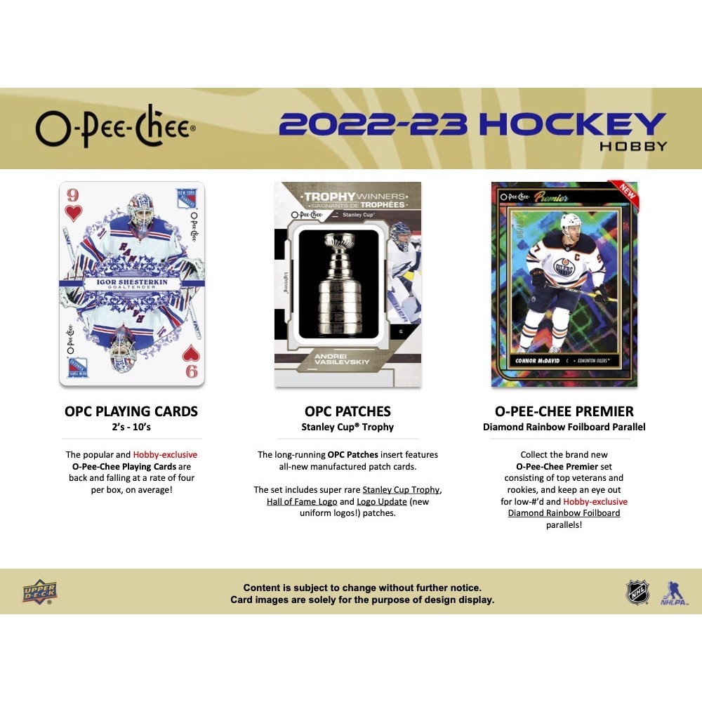 2022-23 O-Pee-Chee Hockey Checklist, Team Sets, Box Info, Odds