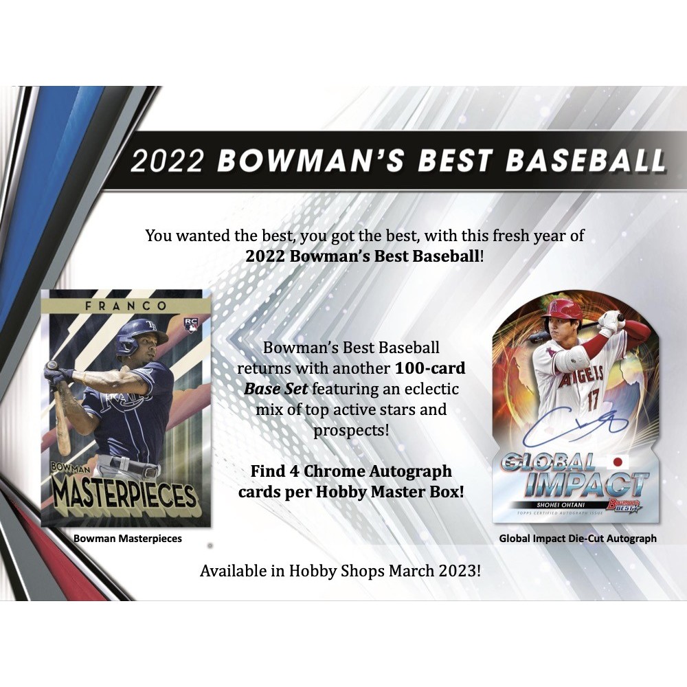 2022 Bowman's Best Baseball Hobby 8-Box Case