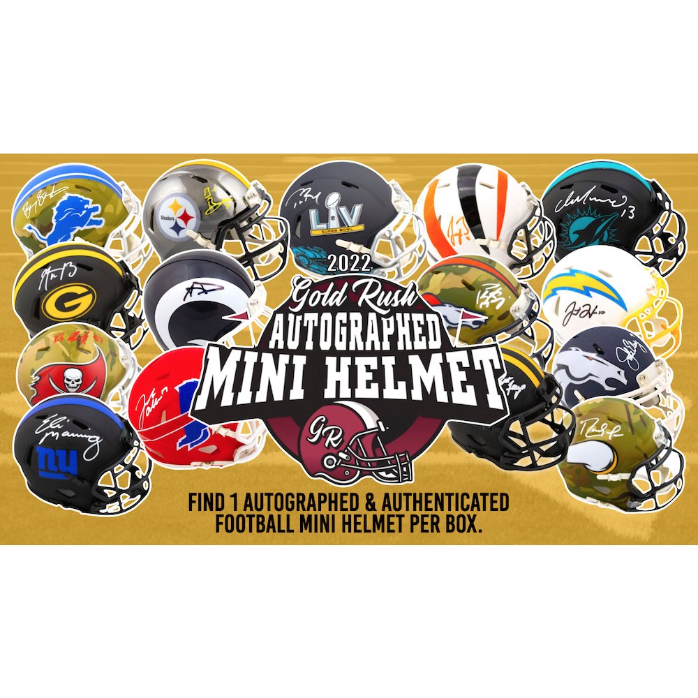 gold rush autographed mini helmet