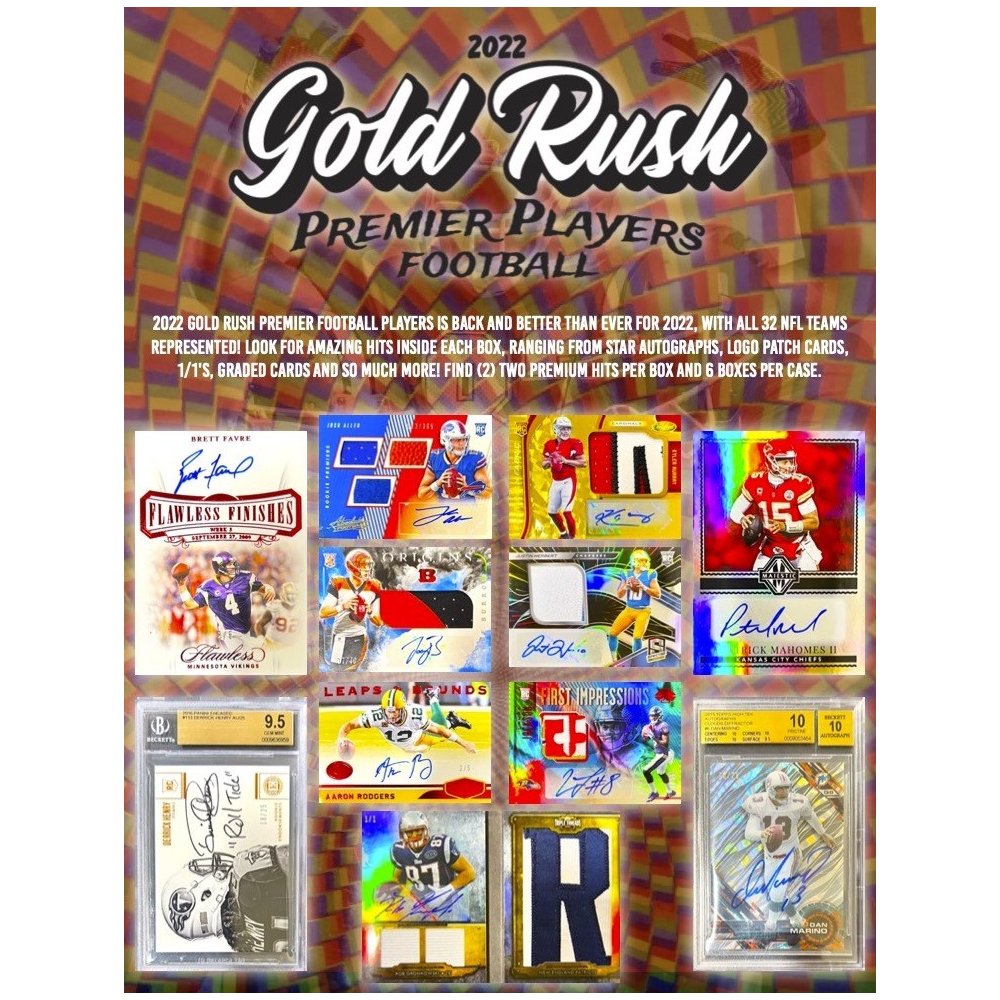 Gold Rush 2022 Schedule 2022 Gold Rush Premier Football Players Box | Steel City Collectibles