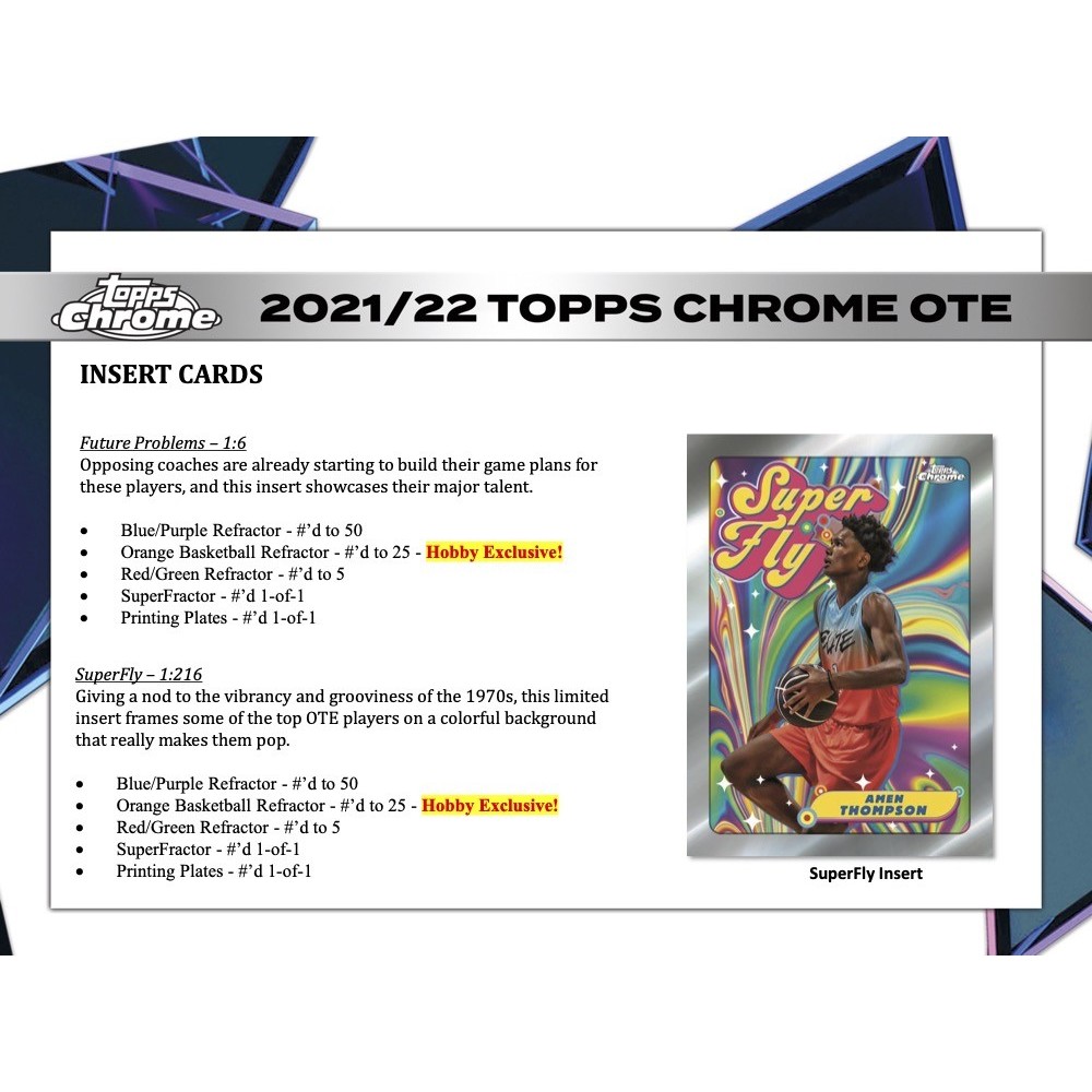 2021-22 Topps Chrome Overtime Elite Basketball Hobby Box | Steel