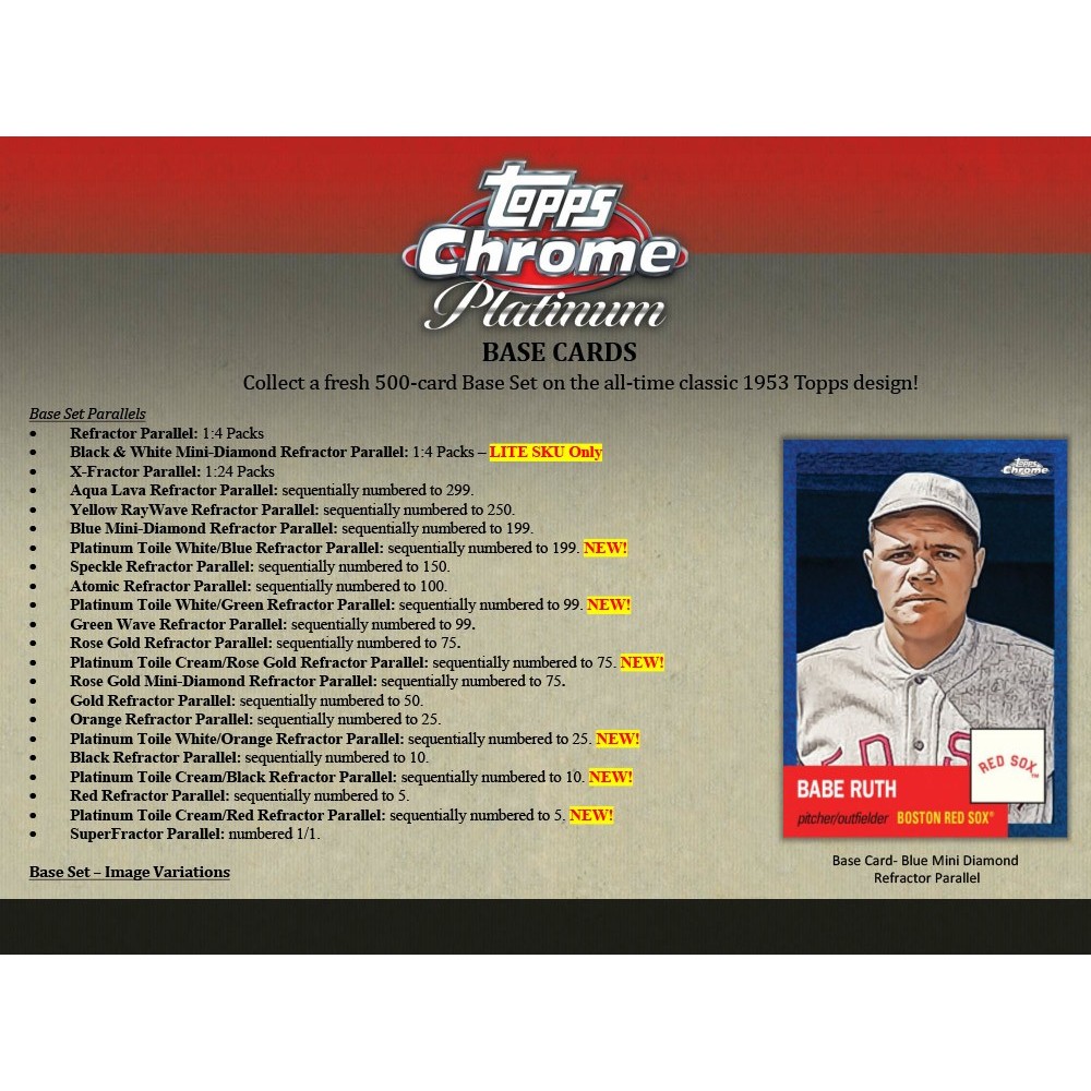 2022 Topps Chrome Platinum Anniversary 1953 Hobby LITE Box