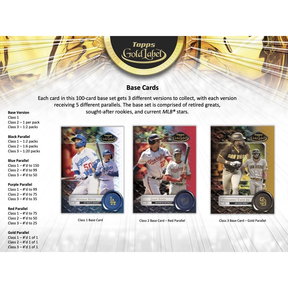 2022 Topps Gold Label Baseball Hobby Box | Steel City Collectibles