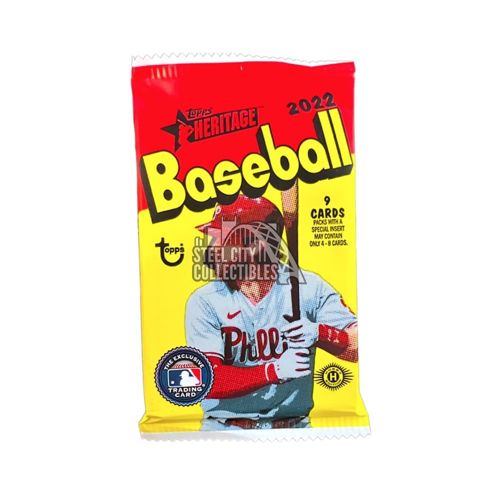 2022 Topps Heritage Baseball Hobby Pack Steel City Collectibles