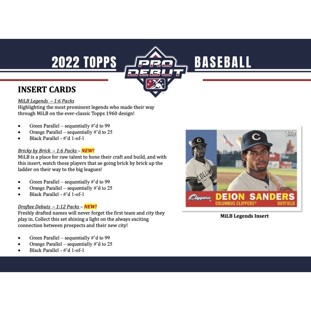 2022 Topps Pro Debut Baseball Hobby Jumbo Box | Steel City