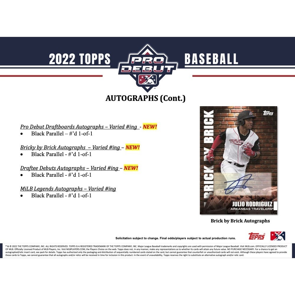 2022 Topps Pro Debut Baseball Hobby Jumbo Box