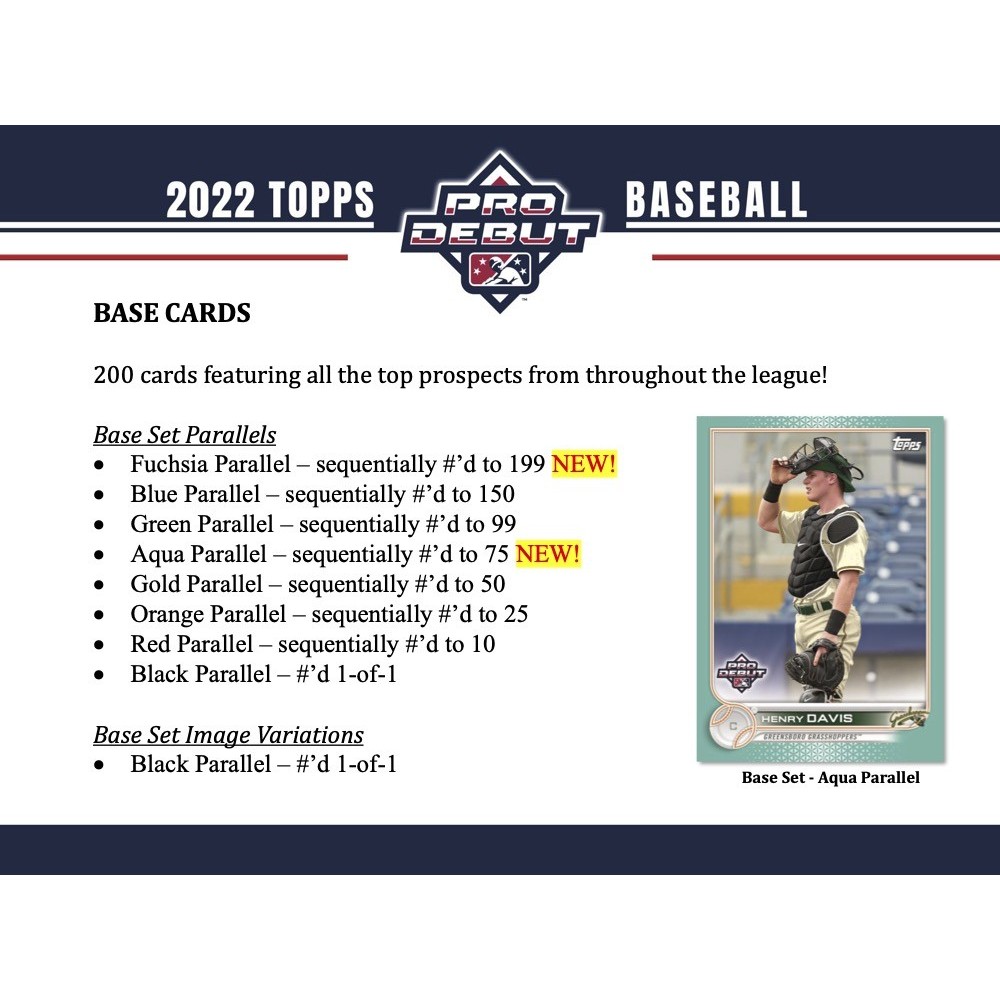 2022 Topps Pro Debut Baseball Hobby Box