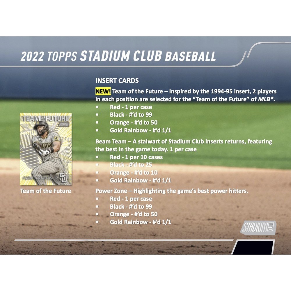 2022 TOPPS STADIUM CLUB New York Mets Team Set (11 Cards) - NM/MT