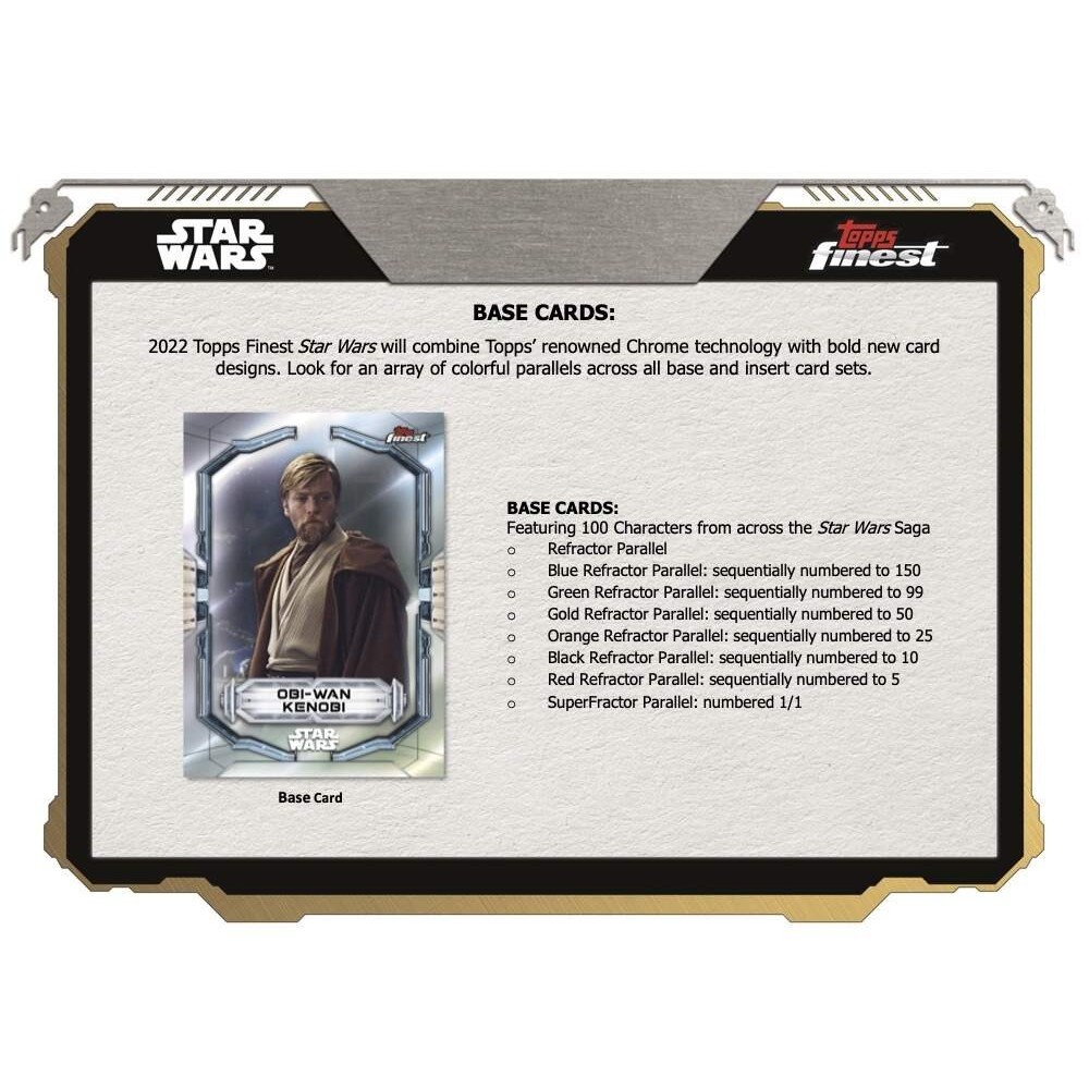 2022 Topps Star Wars Finest Hobby Box | Steel City Collectibles
