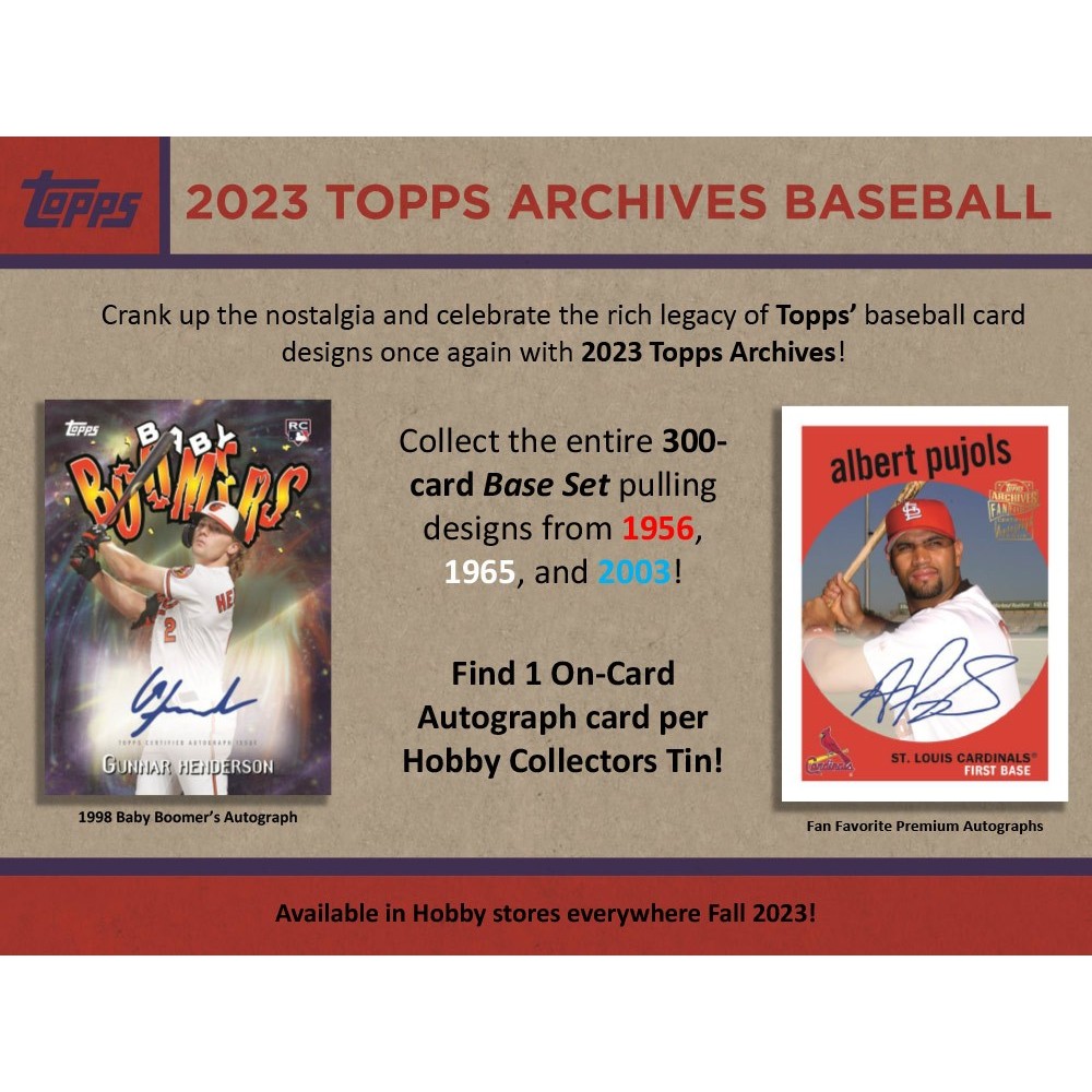 2023 Topps Archives Baseball Hobby Collector 10-Box Case | Steel