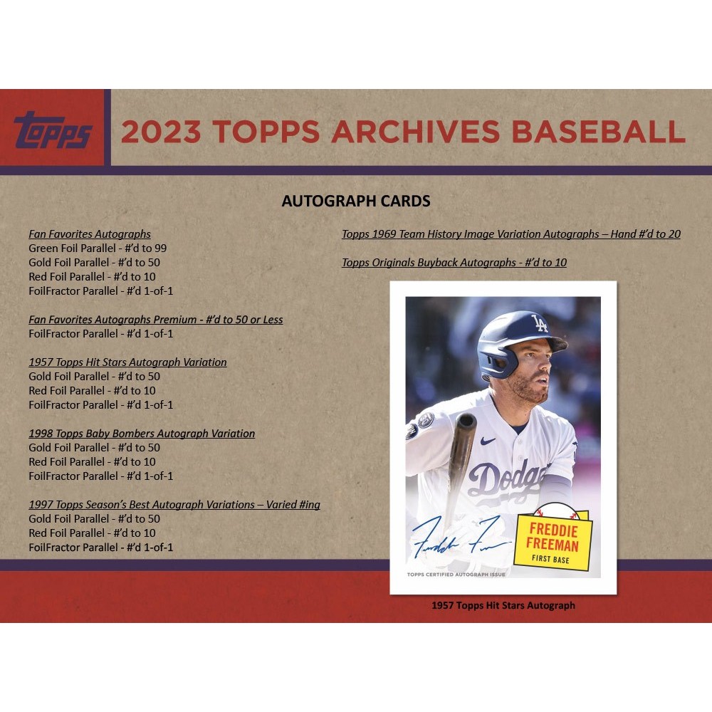 2023 Topps Archives Baseball Blaster Box | Steel City Collectibles