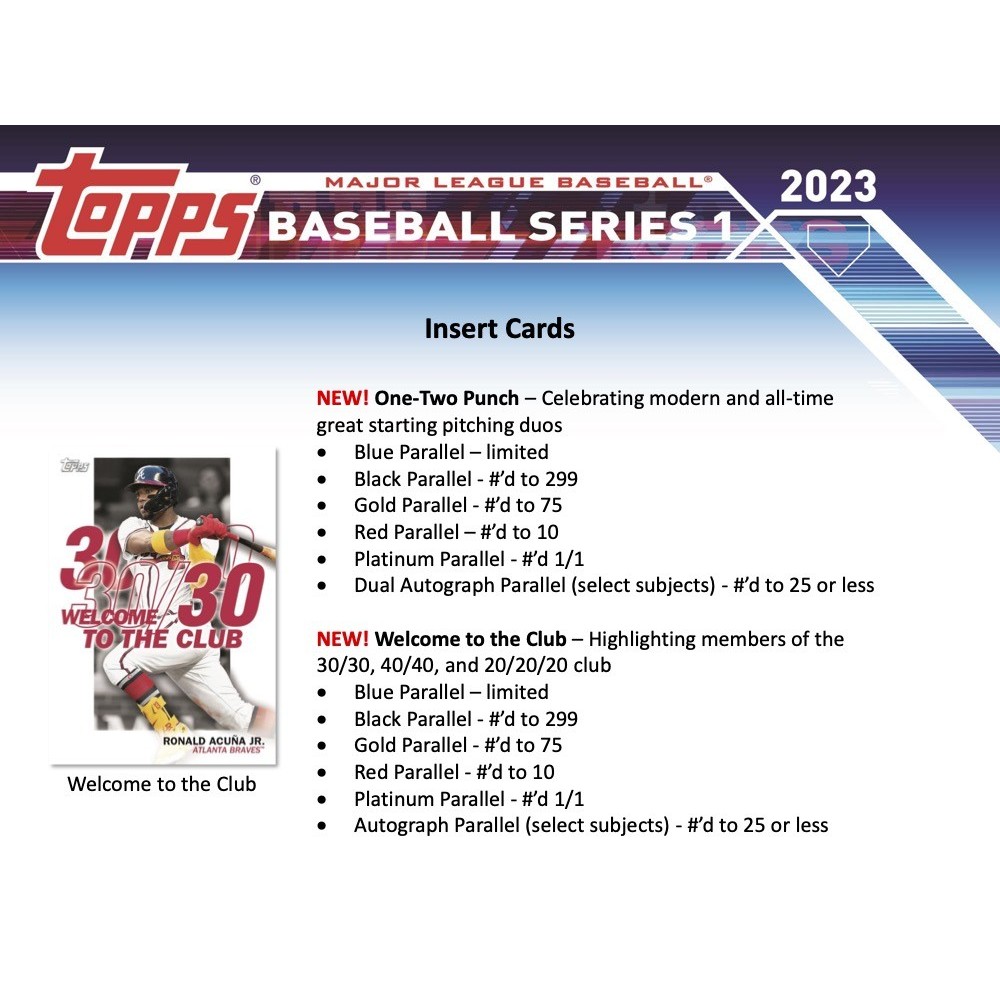 2023 Topps Series 1 Jumbo Baseball Checklist