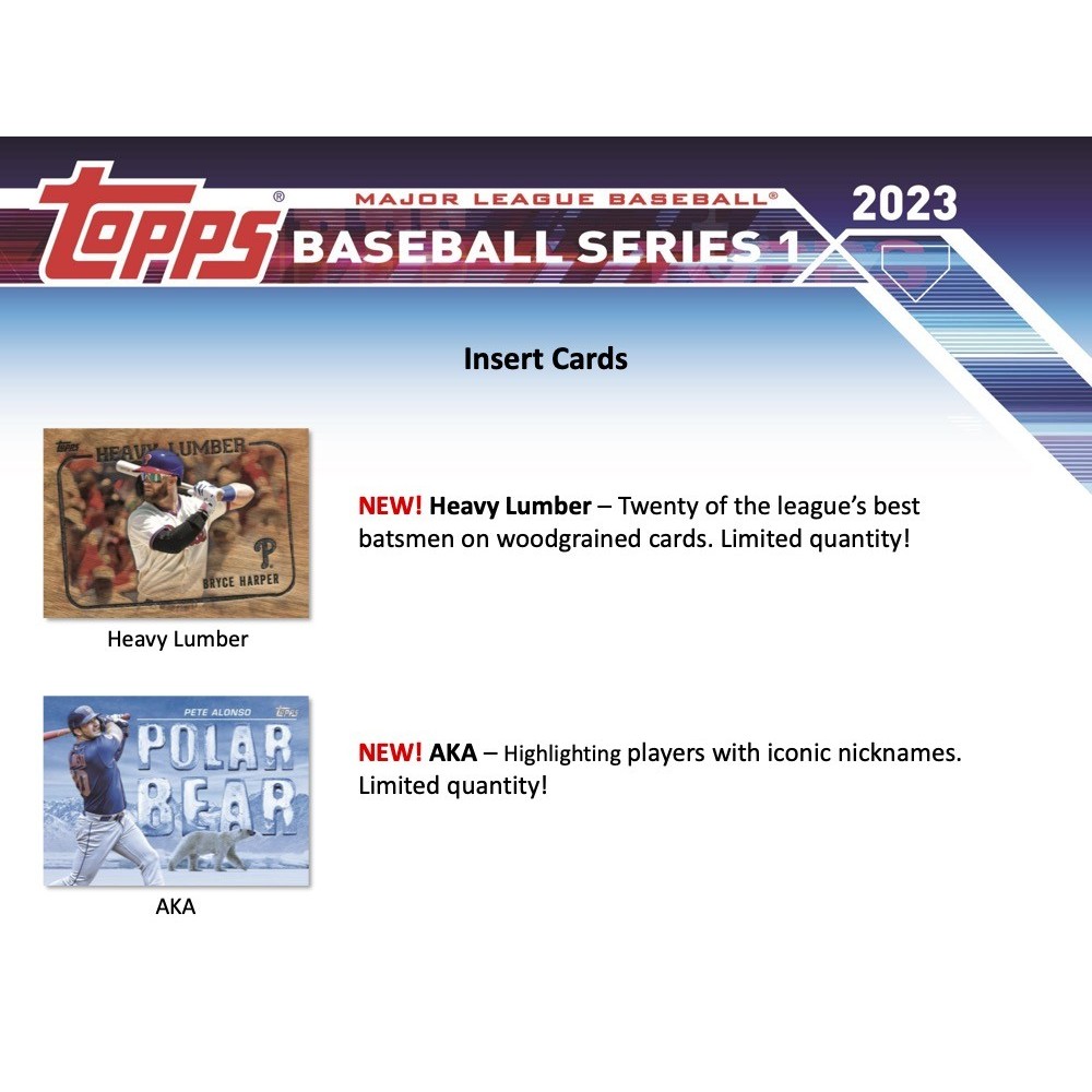 Topps 2023 Series 1 MLB Baseball Hanger Pack SP-T23BB1HB