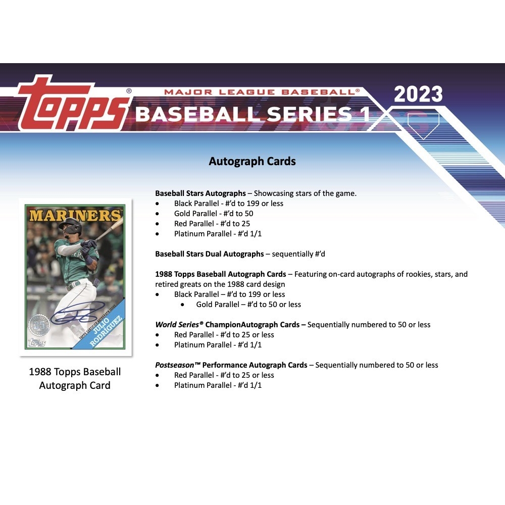 2023 Topps Series 1 MLB Baseball Hanger Pack Trading Cards