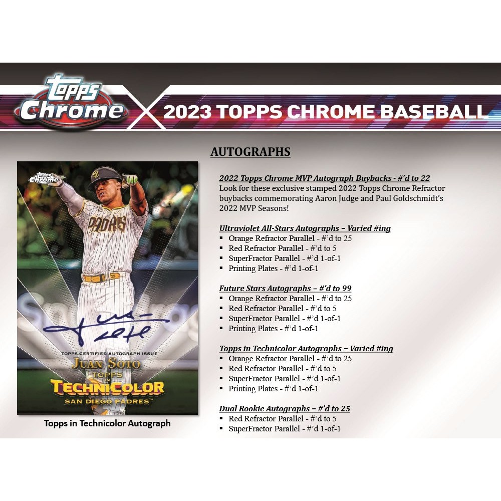 2023 Topps Chrome Baseball Hobby Box - 2023 - US