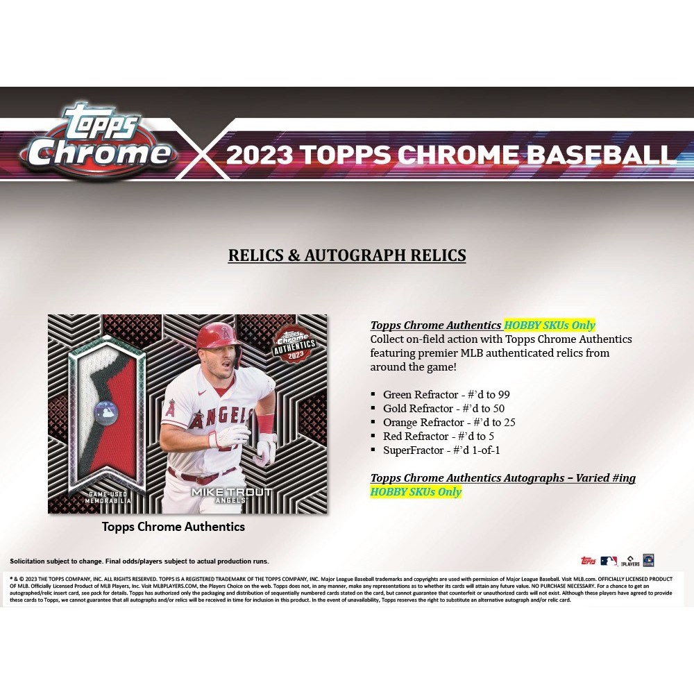 2023 Topps Chrome Baseball Factory Sealed Value Box