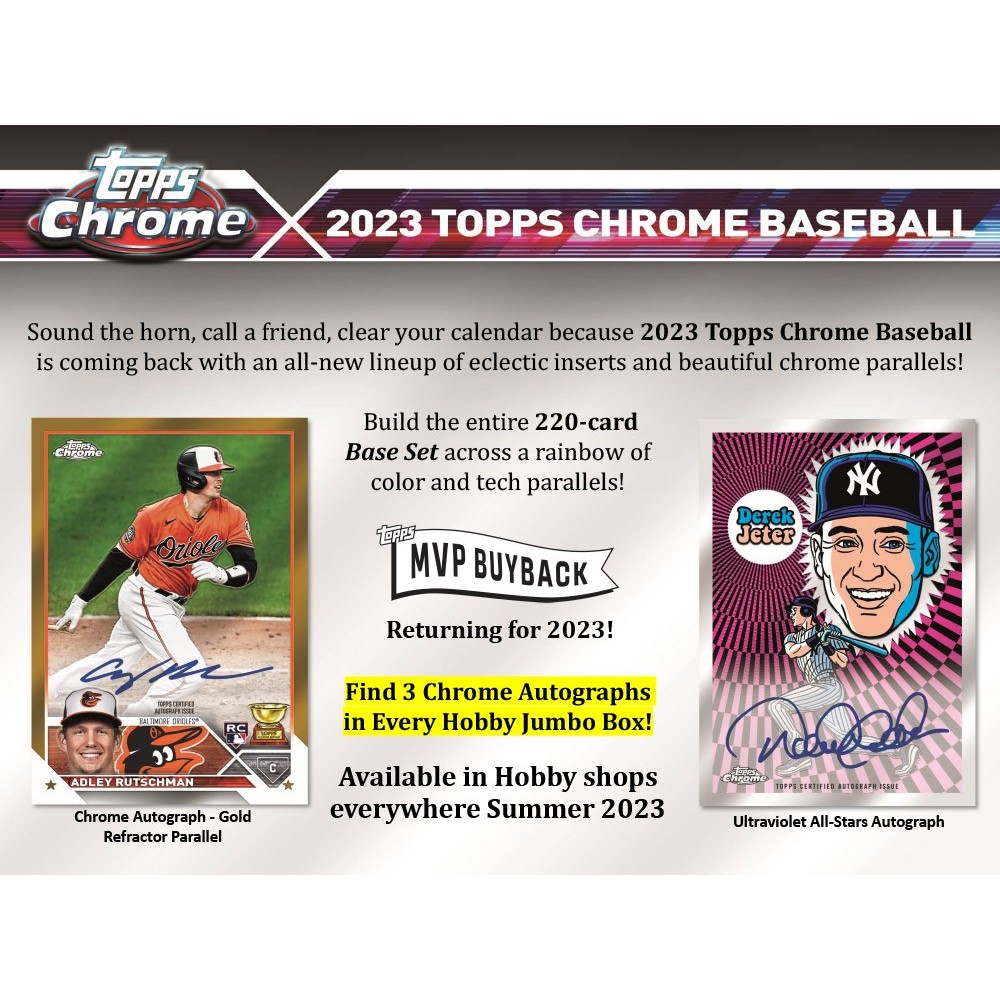 2023 Topps Chrome Baseball Jumbo Hobby 8-Box Case