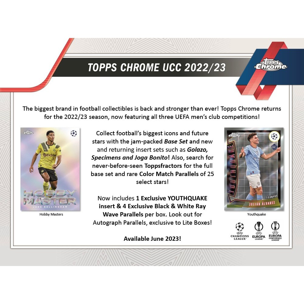 Topps Chrome UCC 2022/23 Lite - Single Pack – Sports Cards Direct