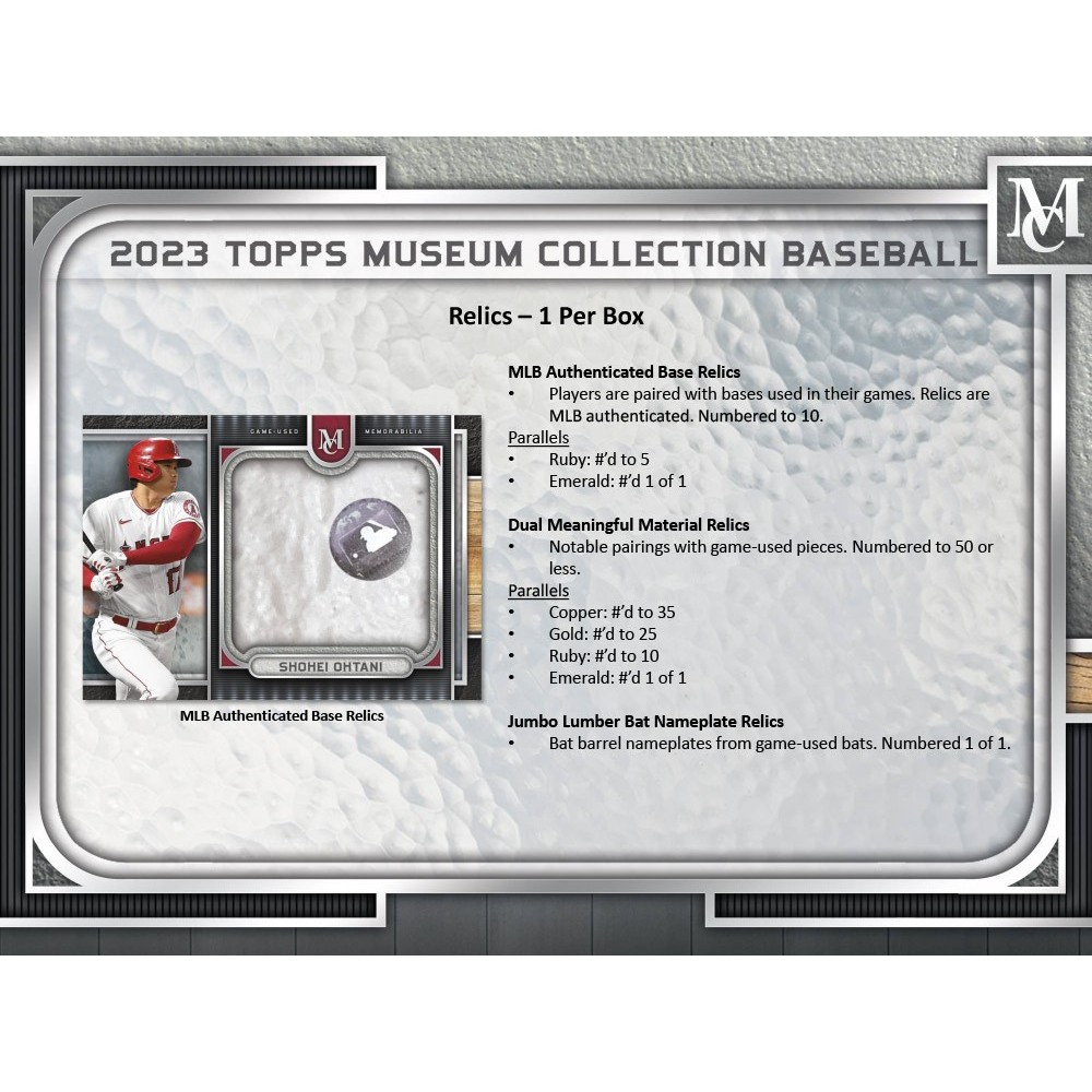 2023 Topps Museum Collection Baseball Hobby 12-Box Case