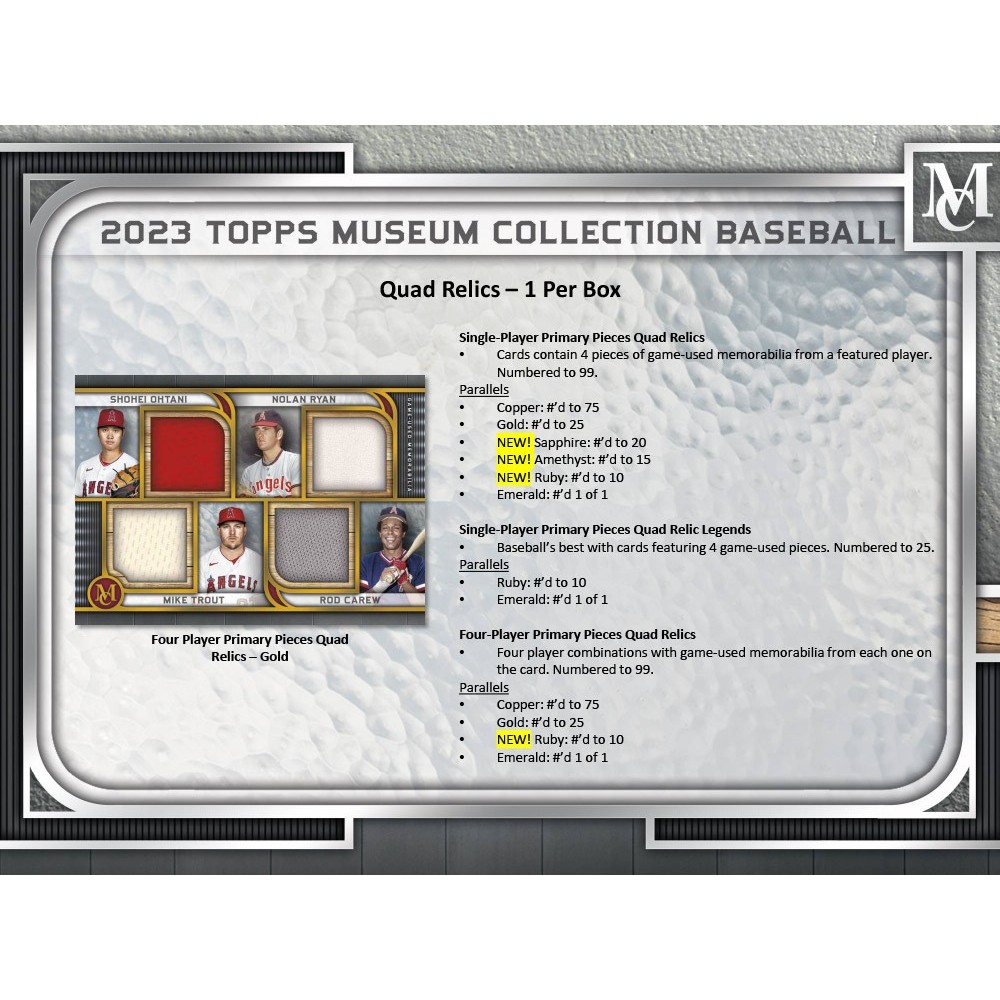 2023 Topps Museum Collection Baseball Hobby 12-Box Case