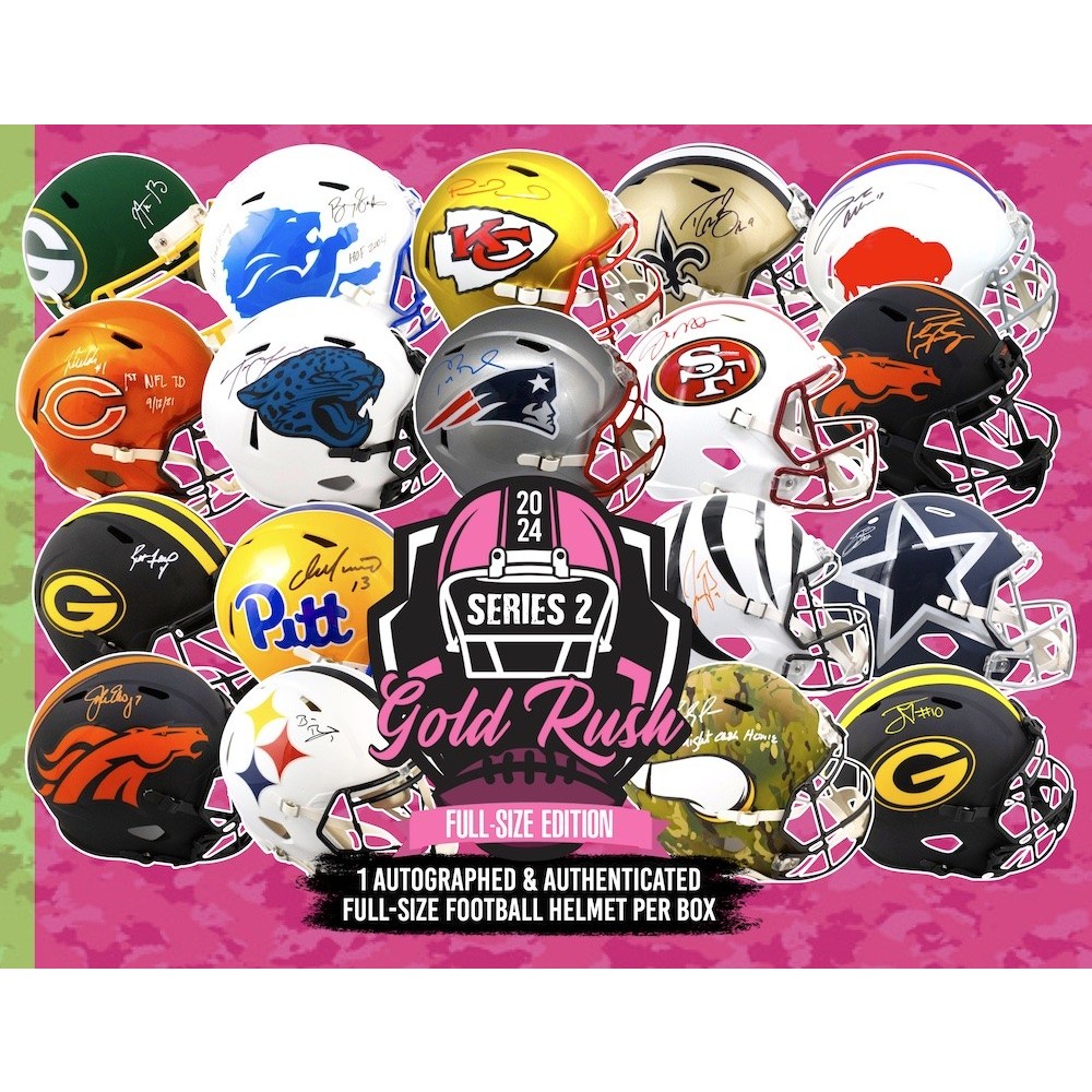 2024 Gold Rush Autographed Full-Size Football Helmet Series 2 Box ...