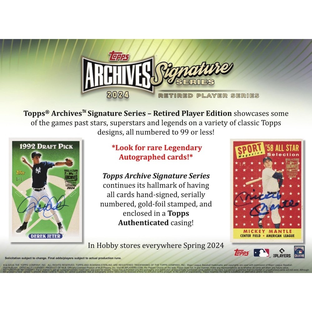 2021 Topps Archives Factory Sealed 24-Pack online Hobby Box